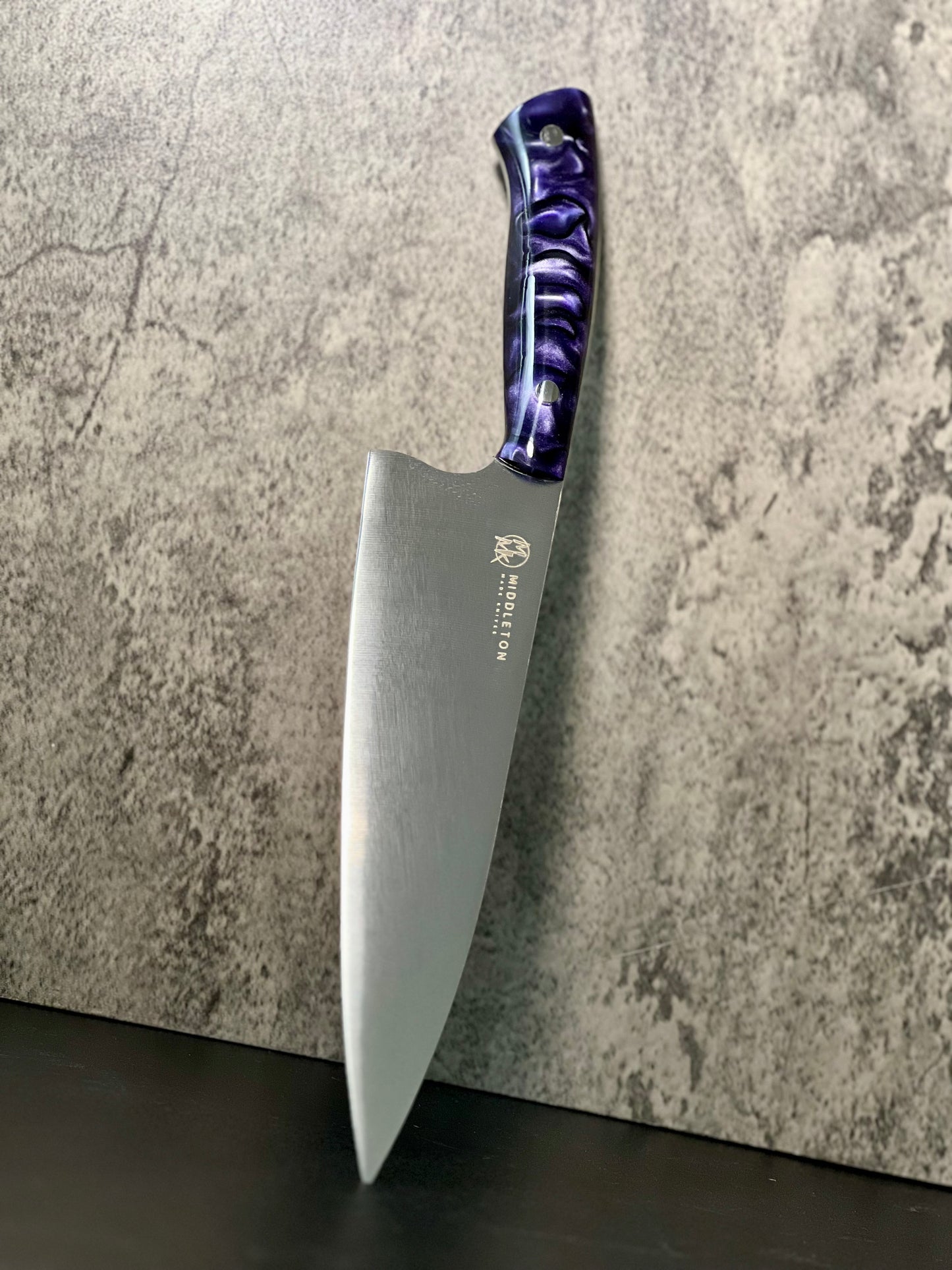 Emmy award winning Chef Justin Sutherland Collab 8” chef knife