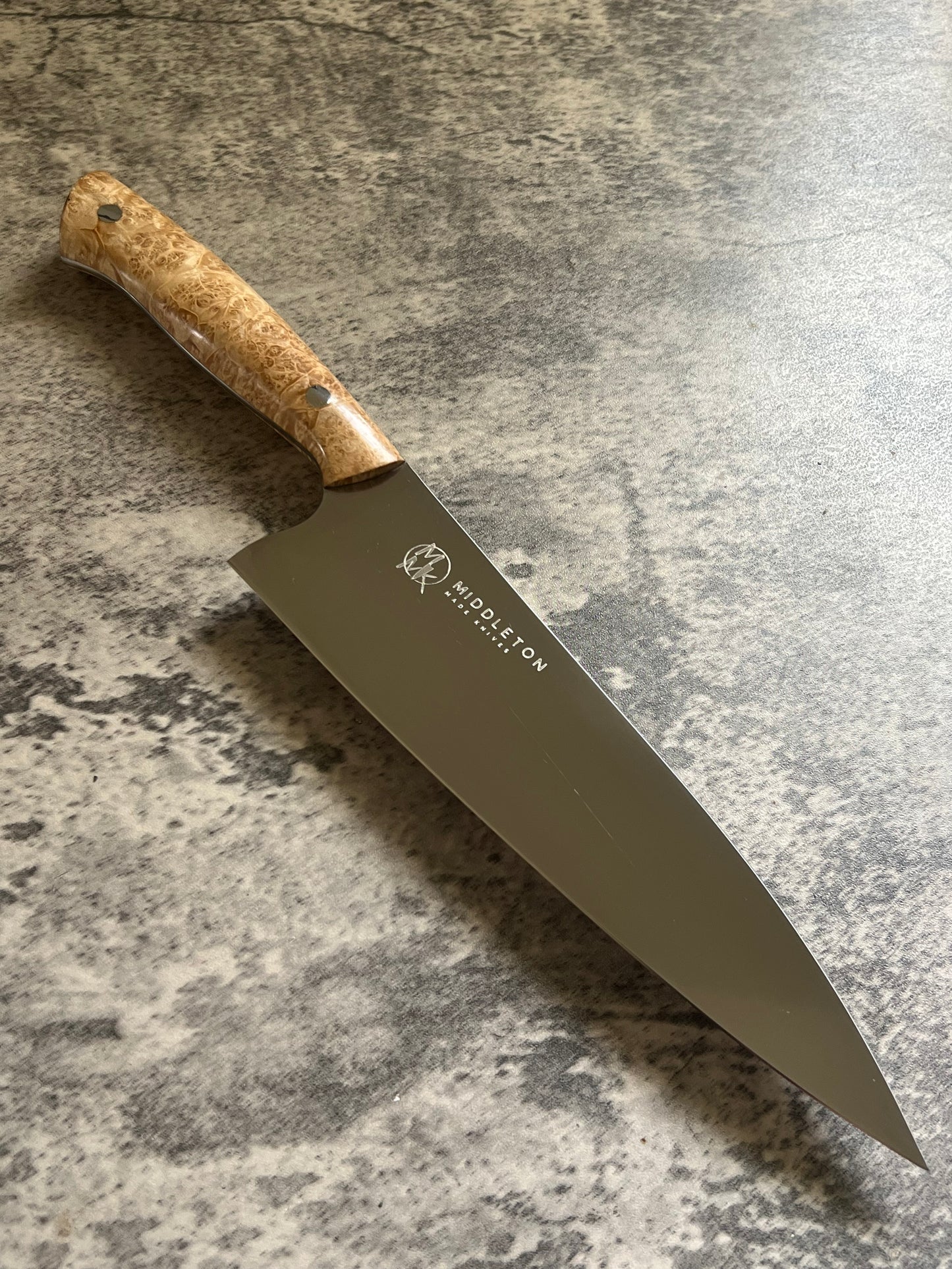 8” Chef with Box Elder Burl