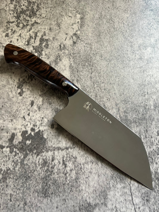 6” Santoku with Curly Black Walnut