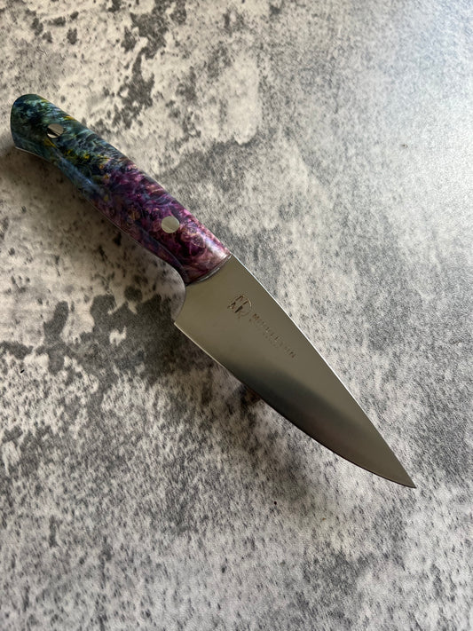 4” Paring with Purple/Blue maple burl