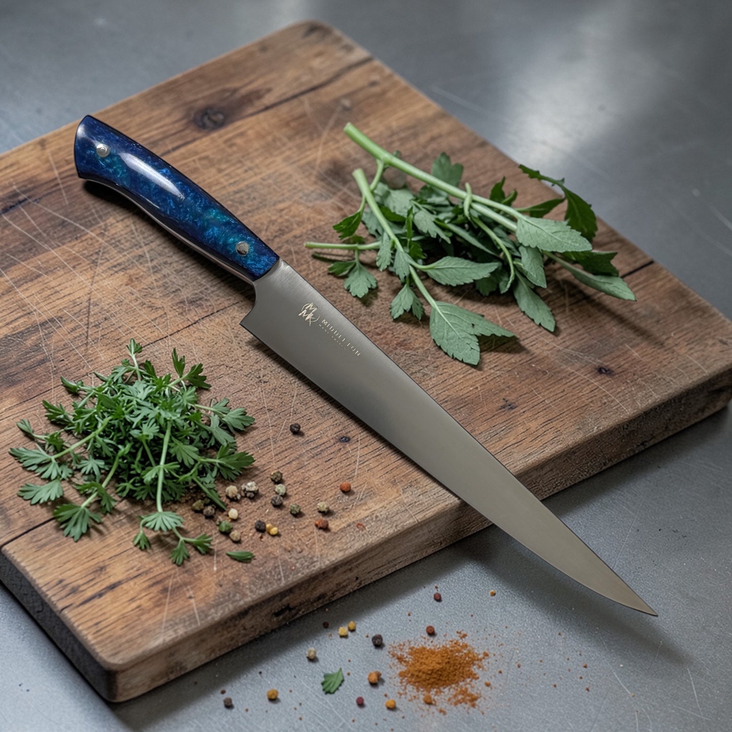 10” slicer with Blue/Green Resin