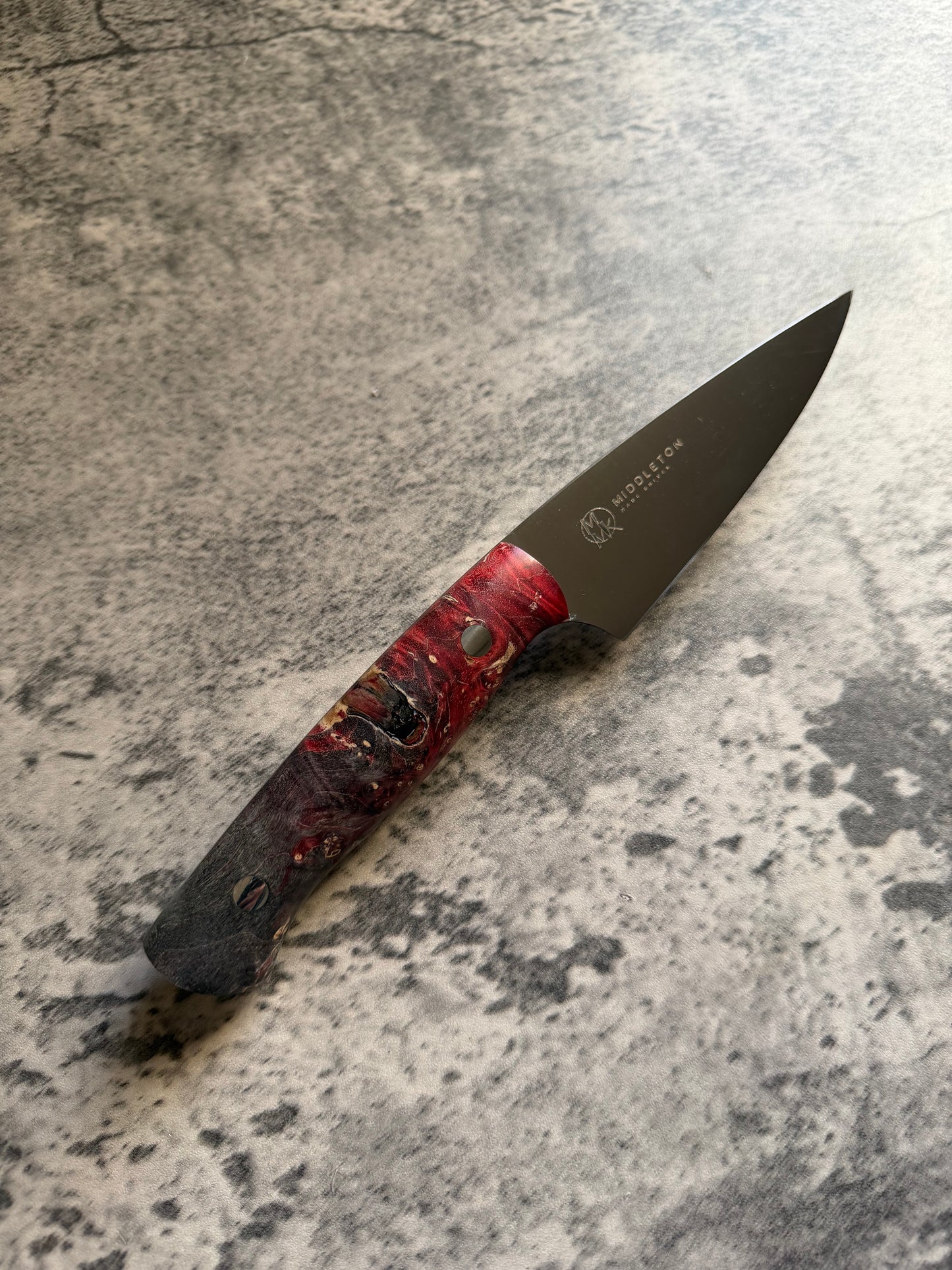 4” paring with Red/Black maple Burl