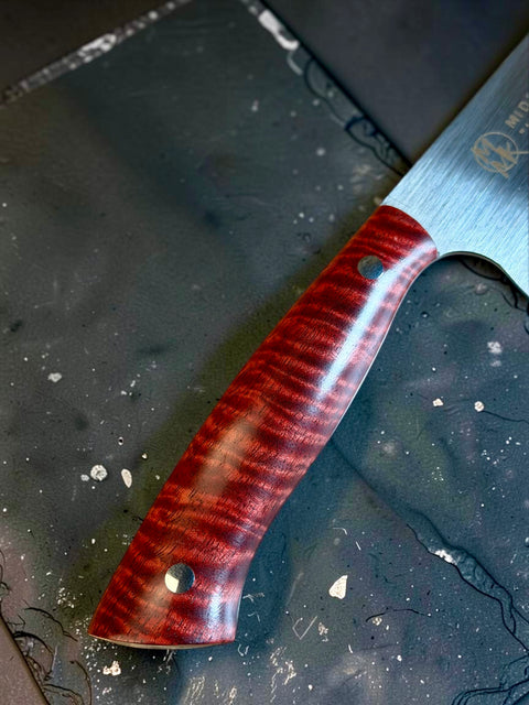 Red Curly Maple 6” Bunka knife