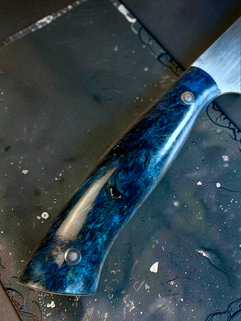 Blue Maple Burl 8” Chef knife