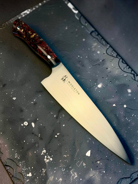 Box Elder Burl 8” chef knife