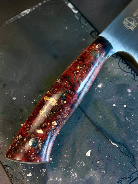 Box Elder Burl 8” chef knife
