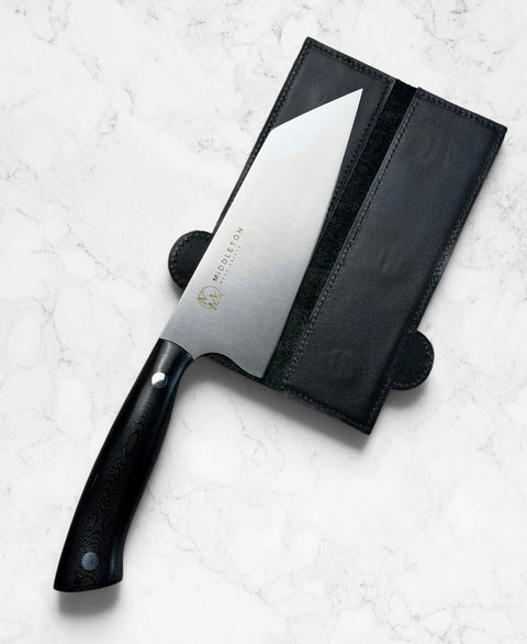 Middleton Made Knives | Premium Ostrich-Embossed Leather Knife Guard