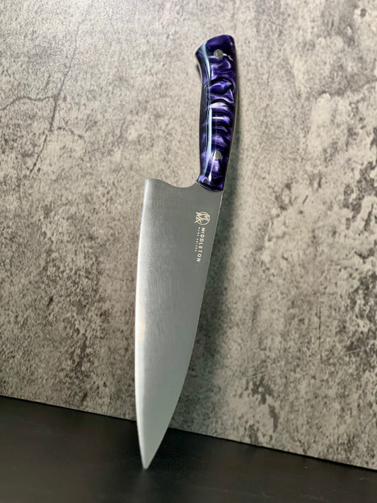 Emmy award winning Chef Justin Sutherland Collab 8” chef knife