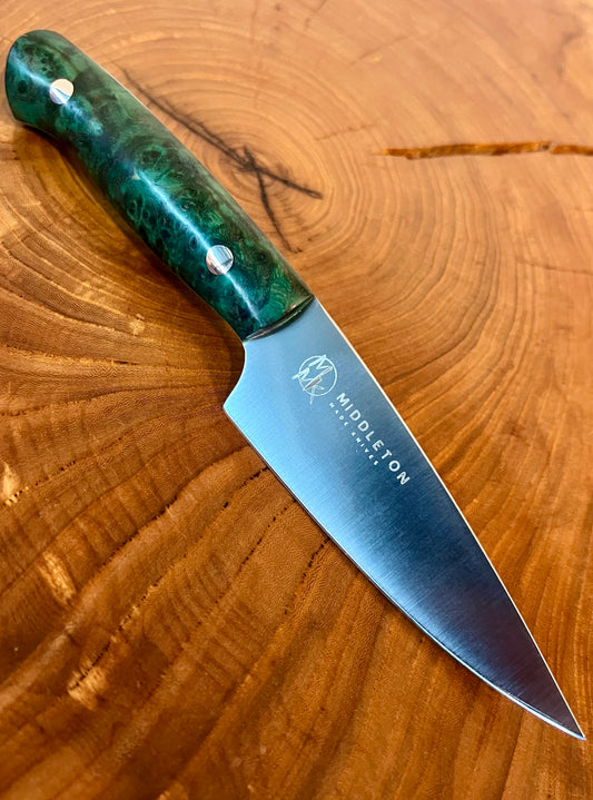 Custom 4” Paring with Green Maple Burl