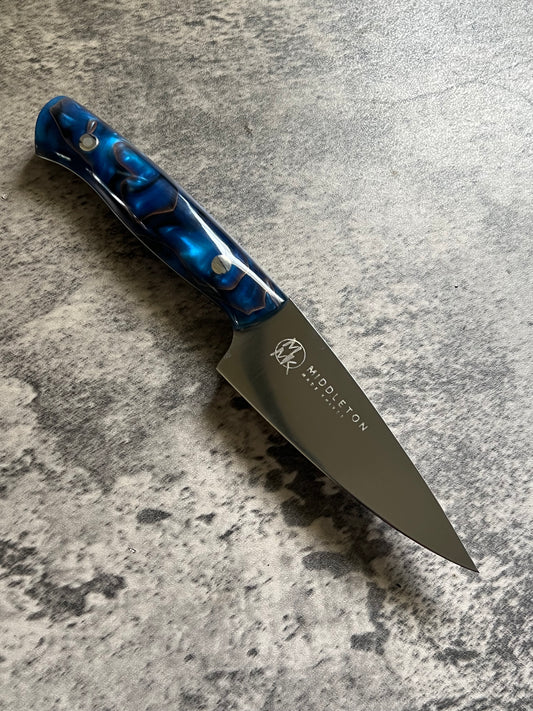 4” Paring with Blue Resin and copper mesh
