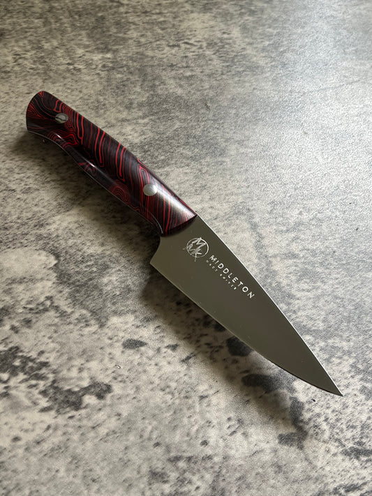 4” Paring with Red and Black G10