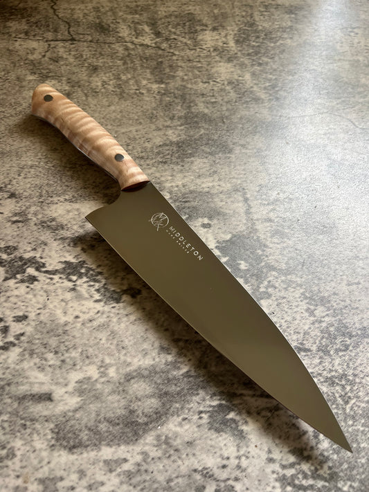 8” Chef with Curly Maple