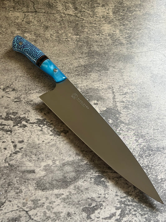 10” Chef with Blue Resin and crazy fiber