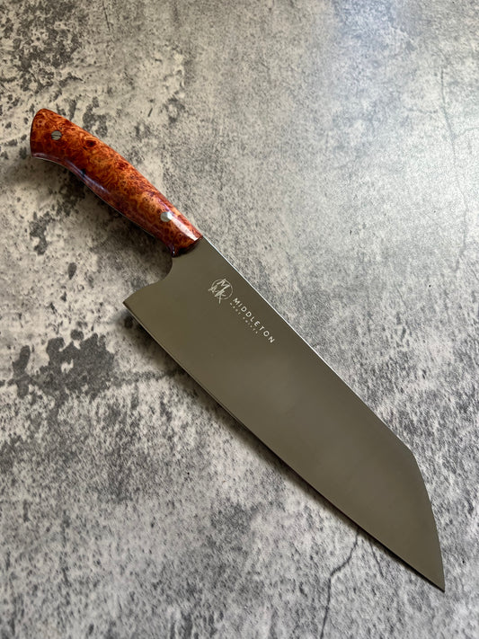 8” Santoku with Amboyna Burl