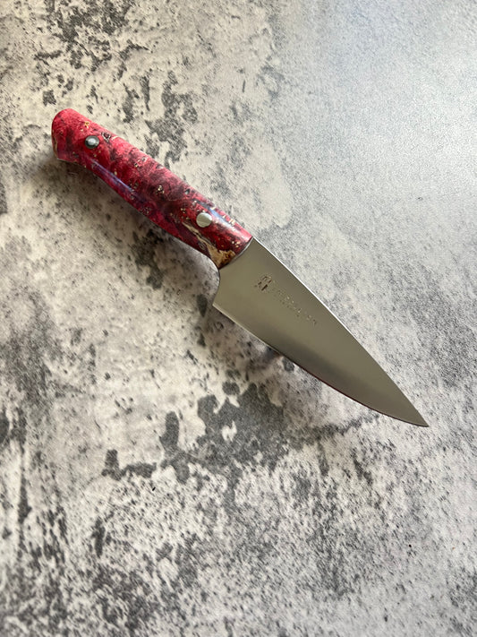 4” Paring with Red Box Elder Burl