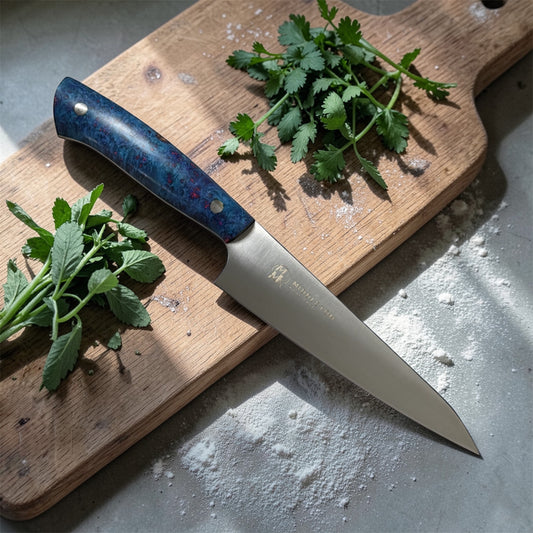 6” Petty with Blue Maple Burl