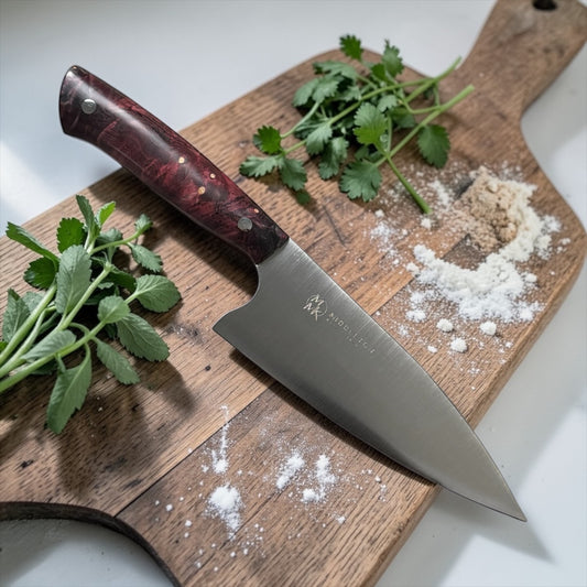 6” Chef with Black Cherry Buckeye Burl