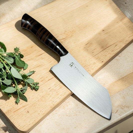 6” Santoku with Brown Curly Maple