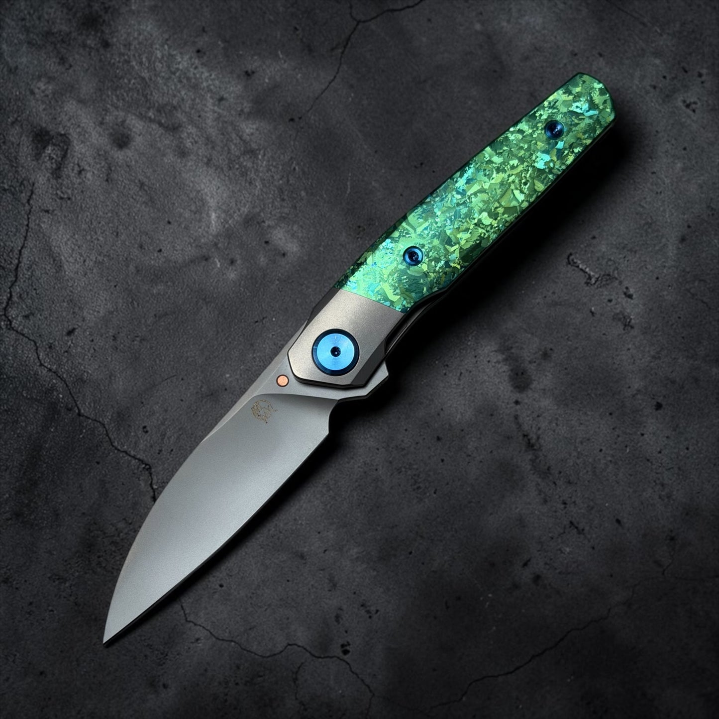 Custom Fero Green Crystallized titanium
