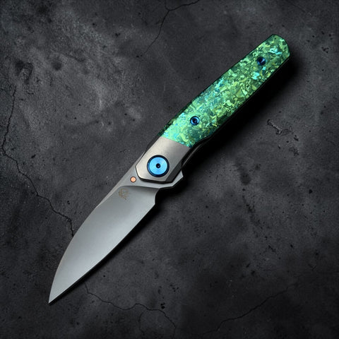 Custom Fero Green Crystallized titanium