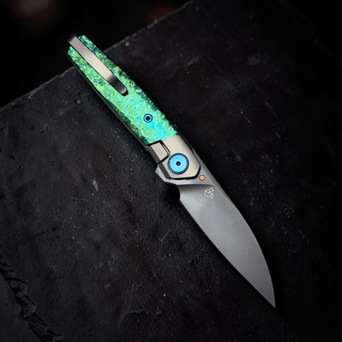 Custom Fero Green Crystallized titanium