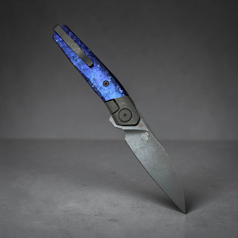 Custom Fero Purple crystallized titanium