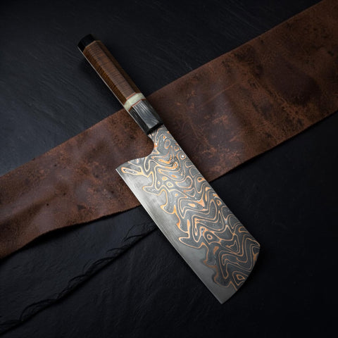7” Damascus Clever with Wa Handles