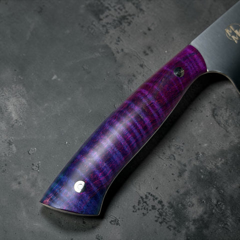 8” chef with Purple Curly Maple
