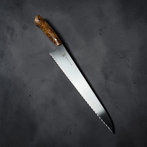 10” Bread Knife with Maple Burl