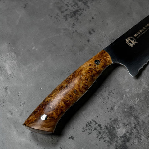 10” Bread Knife with Maple Burl