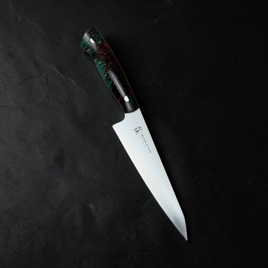 6” Utility with Green/Red Box Elder Burl