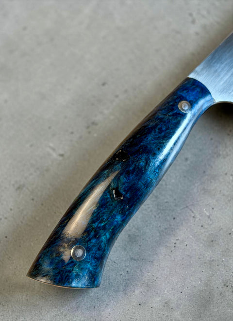 Blue Maple Burl 8” Chef knife