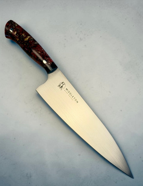 Box Elder Burl 8” chef knife