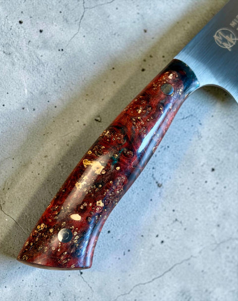 Box Elder Burl 8” chef knife